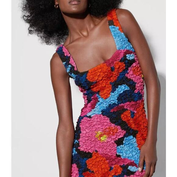 Mara Hoffman +‎ Net Sustain Laura Printed Popcorn Mini Dress Pink Size Small - Picture 2 of 16